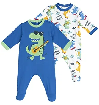 Chicco, Set 2 Peleles Recién Nacido, de Algodón, Ropa para Bebés Niños y Niñas 0-24 Meses, Designed in Italy