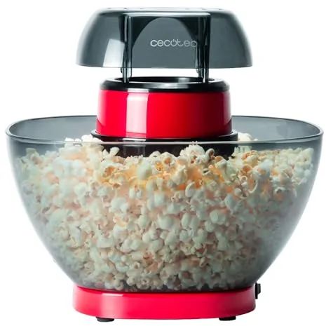 Cecotec Máquina de Palomitas Eléctrica Fun&Taste P'Corn Easy. Palomitero, 1200 W, Sistema de Inyección de Aire, Tazón Extraíble, Tapa Antiadherente y Extraíble, Diseño Compacto
