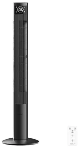 Cecotec Ventilador de Torre con Ionizador EnergySilence 470 Max Skyline Ionic. 45W, 47" (119cm), Pantalla LED Táctil, Mando a distancia, 3 modos y velocidades, Temporizador 12h, Oscilación 70º