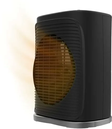 Cecotec Calefactor Eléctrico Bajo Consumo ReadyWarm 2050 Max Force Black. Termoventilador de 2000 W, 3 Modos, Termostato Regulable, Uso Sencillo, Área de Cobertura 20 m2, Negro