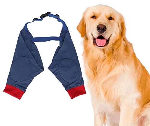 Qcwwy Protector de Codo para , Recuperación de , Mangas Delanteras para Piernas, Suave Acolchado, Codera para , Protector de Heridas para Mascotas, Soportes para Piernas (S)