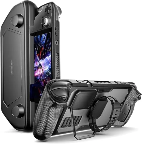 JSAUX ModCase Compatible con Steam Deck, PC0104 Estuche Modular para Valve Steam Deck Incluyen Funda Protectora, Cubierta Frontal, Soporte Metálico y Correa - Set Básico