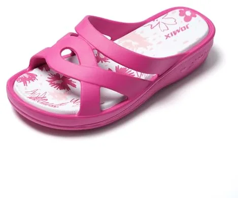 JOMIX Chanclas Mujer Piscina Sandalias Plataforma Mujer Verano Comodas Chanclas con Cuña Playa Mar Baño Ducha Zapatillas Casa Chanclas de Goma EVA, Fucsia, 36 EU