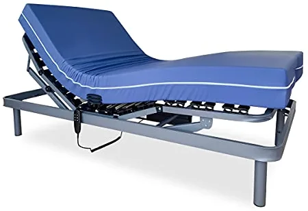 DUÉRMETE ONLINE - Pack Cama Eléctrica Articulada Reforzada Ergomedic Pro + Colchón Sanitario Sanipur, 90x190