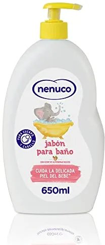 Nenuco Jabón para Baño, con Leche de Almendras Dulces, para Cuerpo y Cabello, 650 ml