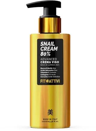 100 ml Crema Hidratante Facial Hombre Antiarrugas con Baba de Caracol, Ácido Hialurónico y Vitamina E, Crema Antiedad para Piel Grasa - PureLift by FITOATTIVI