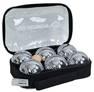 Schildkröt Juego de Petanca 970008 | Set de Boccia con 6 Bolas de Acero | Incluye Bola Objetivo y Medidor de Distancia | Bolsa de Transporte con Cierre | Ideal para Diversión al Aire Libre