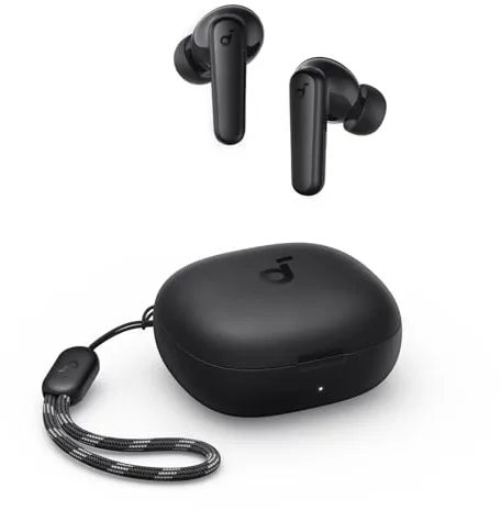 Soundcore P20i Auriculares inalámbricos Bluetooth by Anker, diafragmas de 10mm con Big Bass, Auriculares Bluetooth 5.3, Reproducción 30H, IPX5, 2 micros para Llamadas nítidas con IA, EQ Personalizado