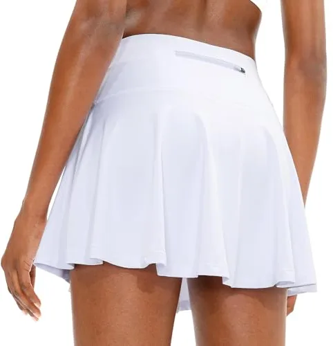 ThreeH Falda Plisada de Tenis de Cintura Alta para Mujer Faldas Deportivas con Bolsillos para Entrenamiento Atlético Golf Skorts