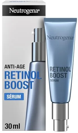 Neutrogena Anti-Age Retinol Boost Serum (30 ml), serum facial con retinol puro y ácido hialurónico, serum antiarrugas para una piel más joven