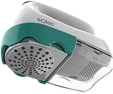 Solac - Quitapelusas eléctrico Potente 2W | Apto para Todos los Tejidos | Deposito extraíble | 3 Niveles automático de apurado | Cuchilla en Acero INOX | Universal y Ergonómico