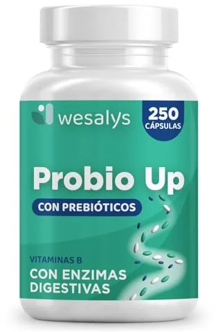 Probióticos y Prebióticos Intestinales, 250 Cápsulas (4 meses), 20 Cepas Bacterianas + Inulina, 20 Mil Millones UFC, Lactobacillus, Bifidobacterium, Máxima Concentración