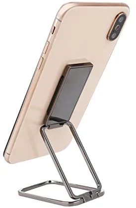 Cobee Soporte para anillo de teléfono móvil, para dedo, rotación de 360° plegable de metal ultrafino ajustable para soporte magnético para coche, compatible con tabletas de teléfono color negro