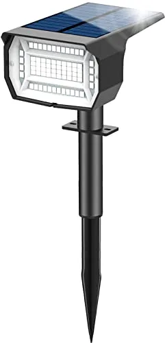 LOTMOS 72 LED Luces Solares LED Exterior Jardin Impermeable IP67 Focos Solares Lampara Luz Solar Exterior para Patio,Caminos,Terraza,Suelo,Calzada,Piscina,Césped,Carril,Camping