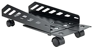 TOOQ UMCS0024-B - Soporte de Suelo con Ruedas para CPU, Metálico, Color Negro