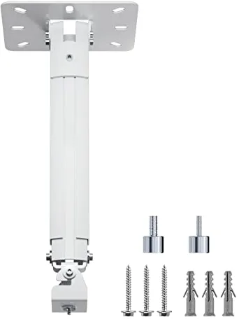 suptek Soporte Proyector Techo, Rotación de 360° Giro de 90° hasta 13.6kg/30lbs, Extensible 34-54cm, Soporte Proyector Pared (Blanco) - PR05MINIW