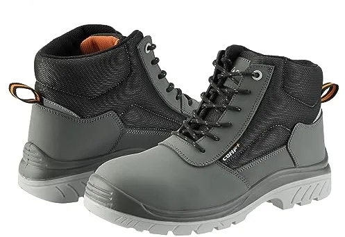 Bellota 72307GJS341 - Bota de Seguridad Comp+ Nobuck S3 Gris de Hombre y Mujer (Talla 41) de Piel Hidrofugada Nobuck, Ligero y con Zonas Reforzadas Antiabrasión