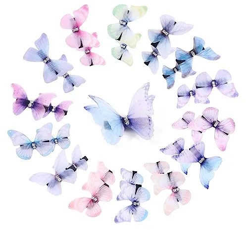 28 Piezas Pinzas de Pelo de Mariposa 3D, Broches y Clips de Pelo, Accesorios para Adolescentes y Mujeres