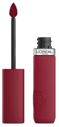 L'Oréal Paris Pintalabios Líquido, Color Intenso, Fórmula Mate de Larga Duración, Con Ácido Hialurónico, Sin Transferencia, Infaillible Matte Resistance, Tono: 500 Wine Not?