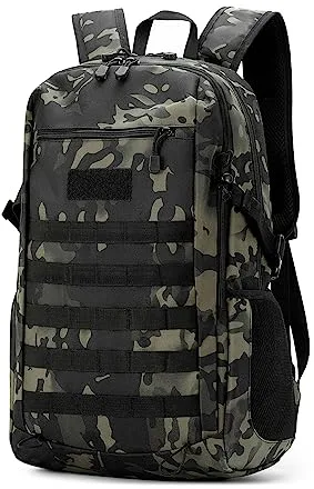 HUNTVP 30L Militar Mochila Mochila Táctica Mochila Hombre Molle Escolar Bolsa Bandolera para Hombre Mujer Caza Camping Senderismo, 30L-Camo