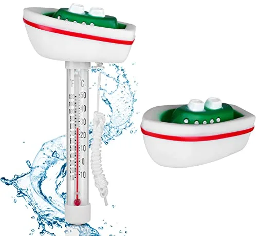 OFFCUP Termómetro Piscina de Agua, Termómetro para Piscina, Flotante Piscina Termómetro, para Interiores y Exteriores Piscinas, Spas, Jacuzzis, Acuarios, Estanques (Pez Globo)