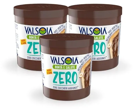 Valsoia - Crema Vegetal de Avellanas con Cacao y Avena, 100% Vegetal, Sin Gluten ni Aceite de Palma, Naturalmente Sin Lactosa, Ideal para Veganos, Sin Azúcares Añadidos, 3 x 200 g