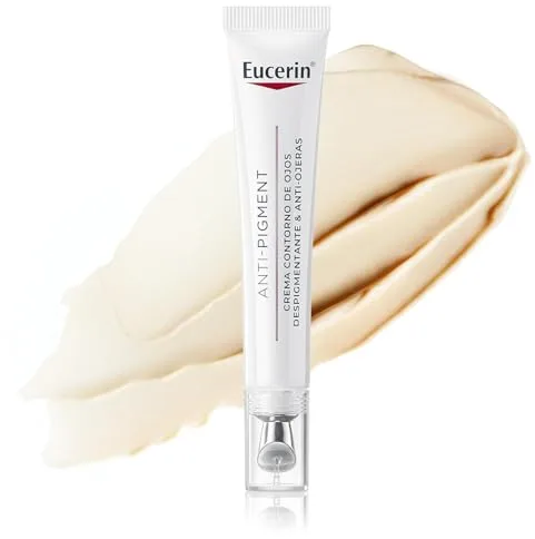 Eucerin Anti-Pigment Contorno de Ojos iluminador (15 ml), crema antiojeras para una mirada radiante, crema con Ácido Hialurónico para ojeras marrones y azuladas