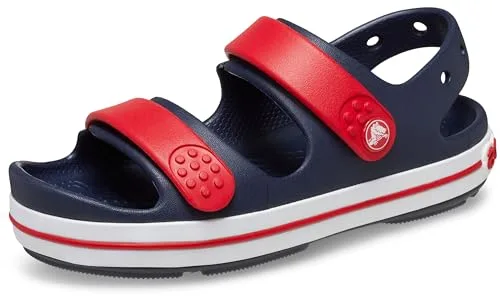 Crocs Crocband Cruiser Sandal K, Sandalias Unisex niños, Navy Varsity Red, 29/30 EU
