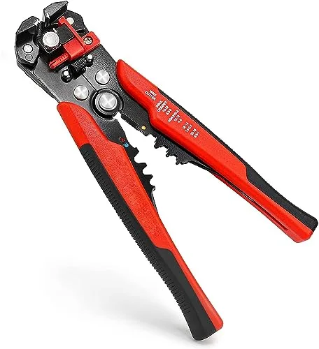 ULTRICS Alicates Pelacables Automático, 3 en 1 Pelacables Electricista Profesional Combinados para Cable 10-24 AWG con Cortar Pelar Prensar los Terminales, Herramientas Electricista para Pelar Cables