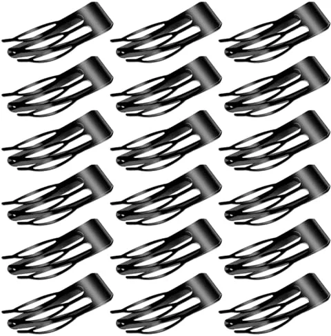 Mbsomnus 18 Piezas Pinza de Pelo Horquillas Clips de Pelo de Doble Agarre Pinzas de Pelo de Metal a Presión Clips Pelo Niña para Producción de CabelloFabricación de Cabello(Negro)