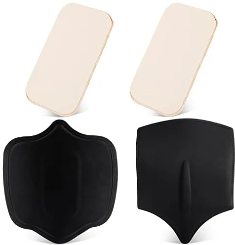 Savita Kit de Tabla Abdominal de Espuma Lipo, Incluye 2 Tablas Laterales, 1 Tabla Frontal, 1 Tabla Trasera para Cintura y Abdomen, Suave y Ajuste Bien (4 Piezas en Total), Color Negro