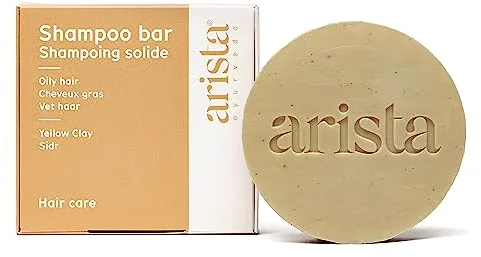 Arista Champú sólido pelo graso | Champú ayurvédico vegano | Arcilla amarilla, polvo de sidr, aceite de jojoba para cabello | Champú sin sulfatos ni parabenos ni siliconas