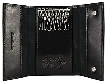 CONTE MASSIMO Llavero para Hombre y Mujer de Piel Auténtica Sin Caja