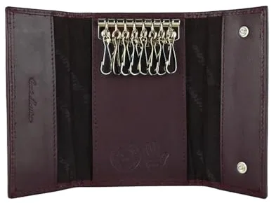 CONTE MASSIMO Llavero para Hombre y Mujer de Piel Auténtica Sin Caja