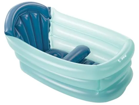 Jané Bañera Hinchable 3 Posiciones, 30 Litros, Apto desde el Nacimiento, Posiciones Evolutivas, con Separador y Reposacabezas, Azul