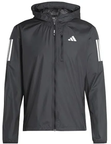 adidas Hombre Own the Run Jacket, Black/White pocket, S