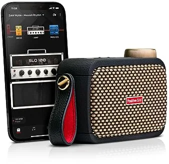 Positive Grid Spark GO, Amplificador de guitarra inteligente ultraportátil de 5 W, amplificador de auriculares y altavoz Bluetooth, con aplicación inteligente, para guitarra eléctrica, acústica y bajo