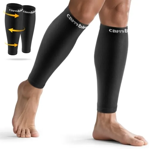 CAMBIVO Medias de Compresión Mujer Hombre 2 Pares, Calcetines Compresion, Pantorrilleras Compresion, Calcetines de Compresión, para Deportes, Running, Fútbol, Ciclismo, Varices, Circulacion Piernas