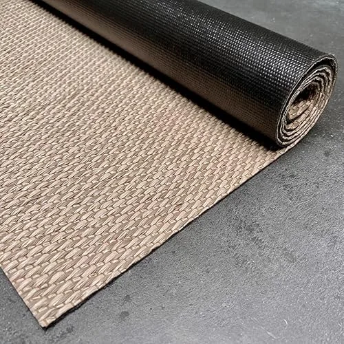 STORESDECO Alfombra vinílica de Tejido Trenzado Premium de Alta Gama. Lavable Antideslizante y extraplana. Materiales de máxima Calidad Resistentes Color Beige 80x150 cm