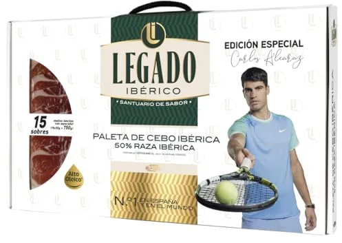 Elpozo maletín paleta de cebo ibérico medias lonchas 15x50g - Edición especial Carlos Alcaraz - Especial para regalo