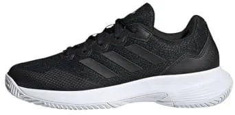 Adidas Mujer Gamecourt 2.0 Tennis Shoes, Core Black/Core Black/Silver, 38 2/3 EU