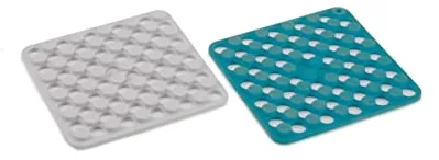 Joseph Joseph Duo Juego de 2 Salvamanteles en Silicona, Salvamanteles de Cocina Resistentes al Calor para Ollas, Sartenes y Cafeteras Calientes, Azul/Blanco