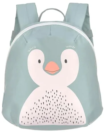 Lässig Mochila Infantil pequeña para guardería Mochila con Correa para el Pecho, 20 x 9.5 x 24 cm, 3,5 L/Tiny Backpack About Friends Penguin, Azul Claro