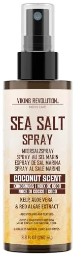 Viking Revolution - Sea Salt Spray Hair Men - Aroma a Coco - Con Algas, Aloe Vera y Alga Roja - Spray de Sal Marina para Hombres - Volumen y Textura - 260 ml