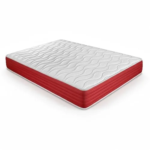 DUÉRMETE Online - Colchón Viscoelástico Lite Reversible, Firme y Confortable, Muy Transpirable, Cara Invierno/Verano, Blanco, 180 x 190