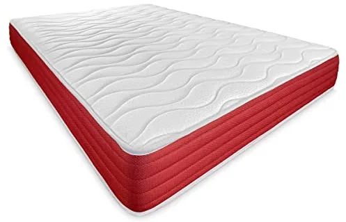 DUÉRMETE Online - Colchón Viscoelástico Lite Reversible, Firme y Confortable, Muy Transpirable, Cara Invierno/Verano, Blanco, 160 x 190