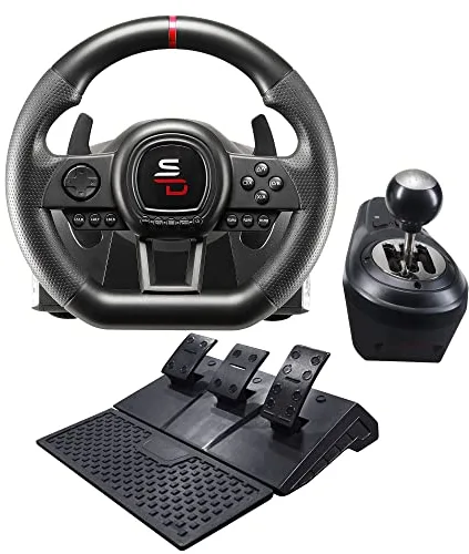 Subsonic - Volante Superdrive GS650-X - Volante de carreras con Palanca de Cambios, Levas en el Volante y Pedales. Rotación de 270° y vibraciones. Para PS4, Xbox Series X/S y Xbox One - Negro