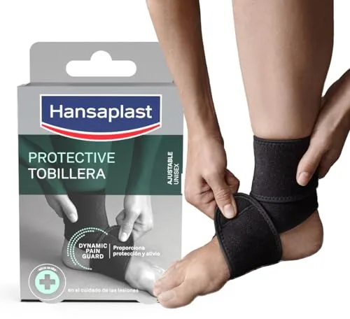 Hansaplast Soporte Protector de Tobillo Ajustable, Tobillera estabilizadora, Tobillera deportiva para alivio del dolor, Favorece la circulación y la recuperación
