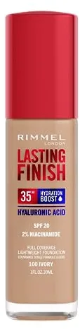 Rimmel London, Lasting Finish, Base de maquillaje, 100 - Ivory, 30ml
