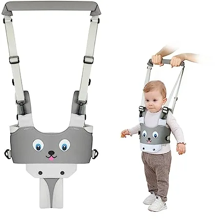 Vicloon Arnés de Seguridad para Caminar Arnes Bebes Ajustable Arnés de Bebe con Hebilla de Seguridad y Calcomanías Mágicas Transpirable Cinturón de Andador para Bebe 7-24 Mes